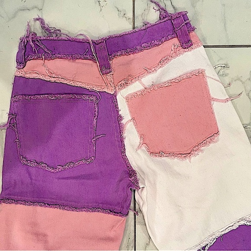 Jaded London Pastel Patchwork Boyfriend Fit Jeans - Picture 14 of 16